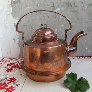Unique Copper Teapot, Copper Kettle, Antique Copper Tea Pot, Copper Coffee Pot, Vintage Kitchenware, Vintage Kitchen Decor