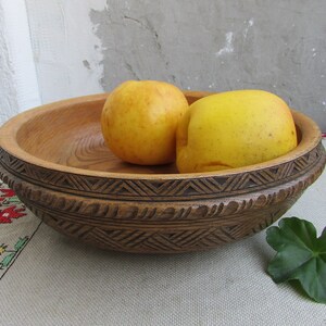 Vintage Hand-turned Wood Bowl, Handmade Decorative Wood Bowl #2, Handcrafted Wooden Bowl, Hand Carved Wood Bowl, Vintage Wooden Decor