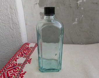 Vintage Glass Ink Bottle with Bakelite Stopper - 1950s Collectible