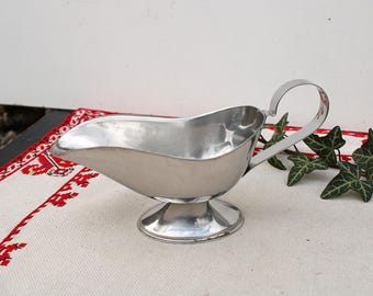 Lot saucière et soupière vintage décors de fleurs bleues - France