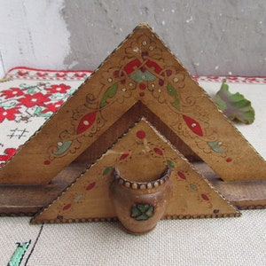 Vintage Napkin Holder, Wooden Napkin Holder, Old Bulgarian Napkin Holder, Handmade Napkin Holder, Table Organizer, Toothpick Holder