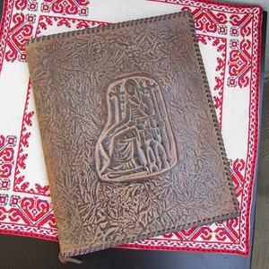 Dossier en cuir véritable vintage, Portefeuille d’affaires, Dossier de portefeuille en cuir original, Organisateur en cuir, Sac de document en cuir breveté