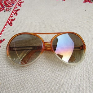 Vintage Sunglasses 80s, Retro Women’s Sunglasses #3, Oval Plastic Sunglasses, Retro Oversized Sunglasses, Bohemian Oversize Glasses