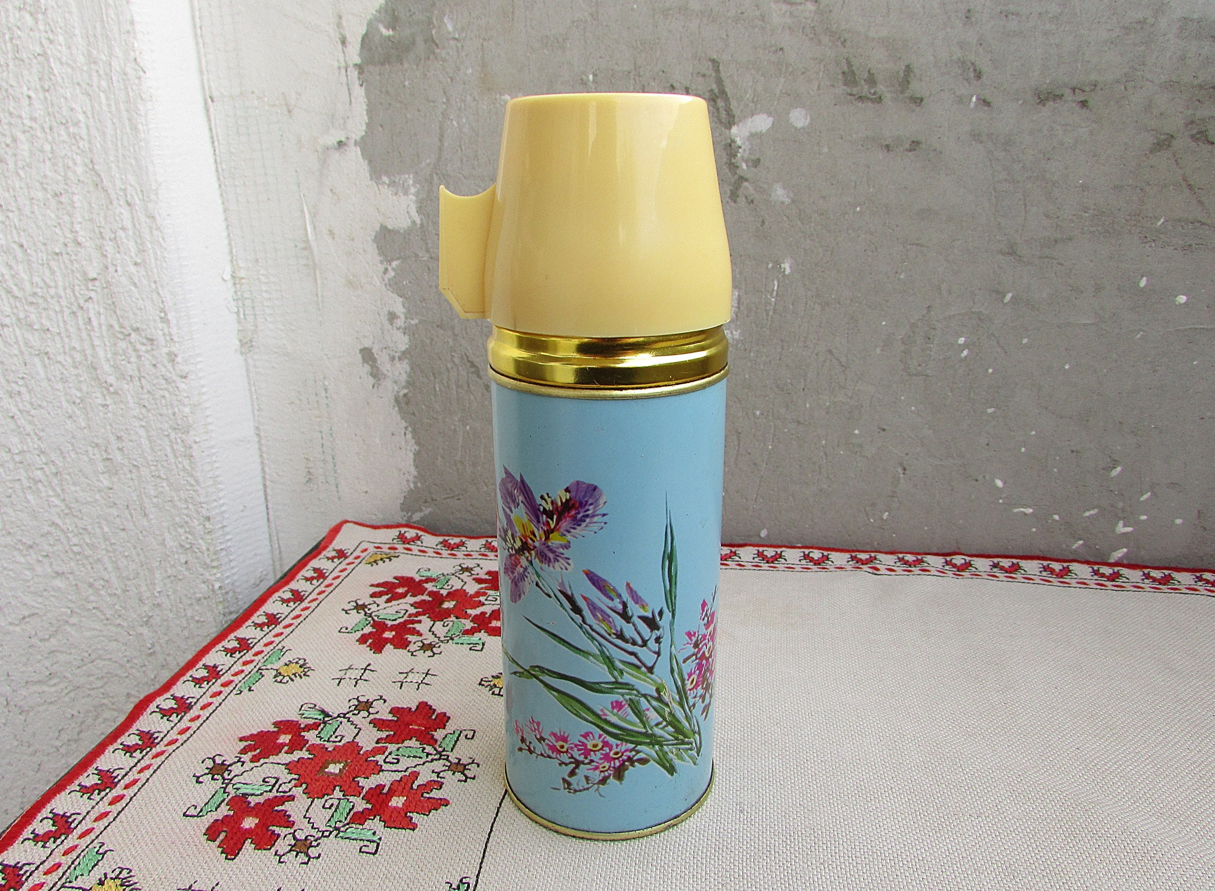 Classic Bottle 1L Thermos Coal - Black & Blue Shop