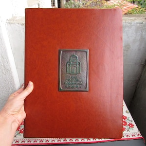Carpeta de cuero artificial marrón vintage, carpeta de cartera de negocios de lujo, bolsa de cartera de cuero sintético, bolsa de documentos de cuero