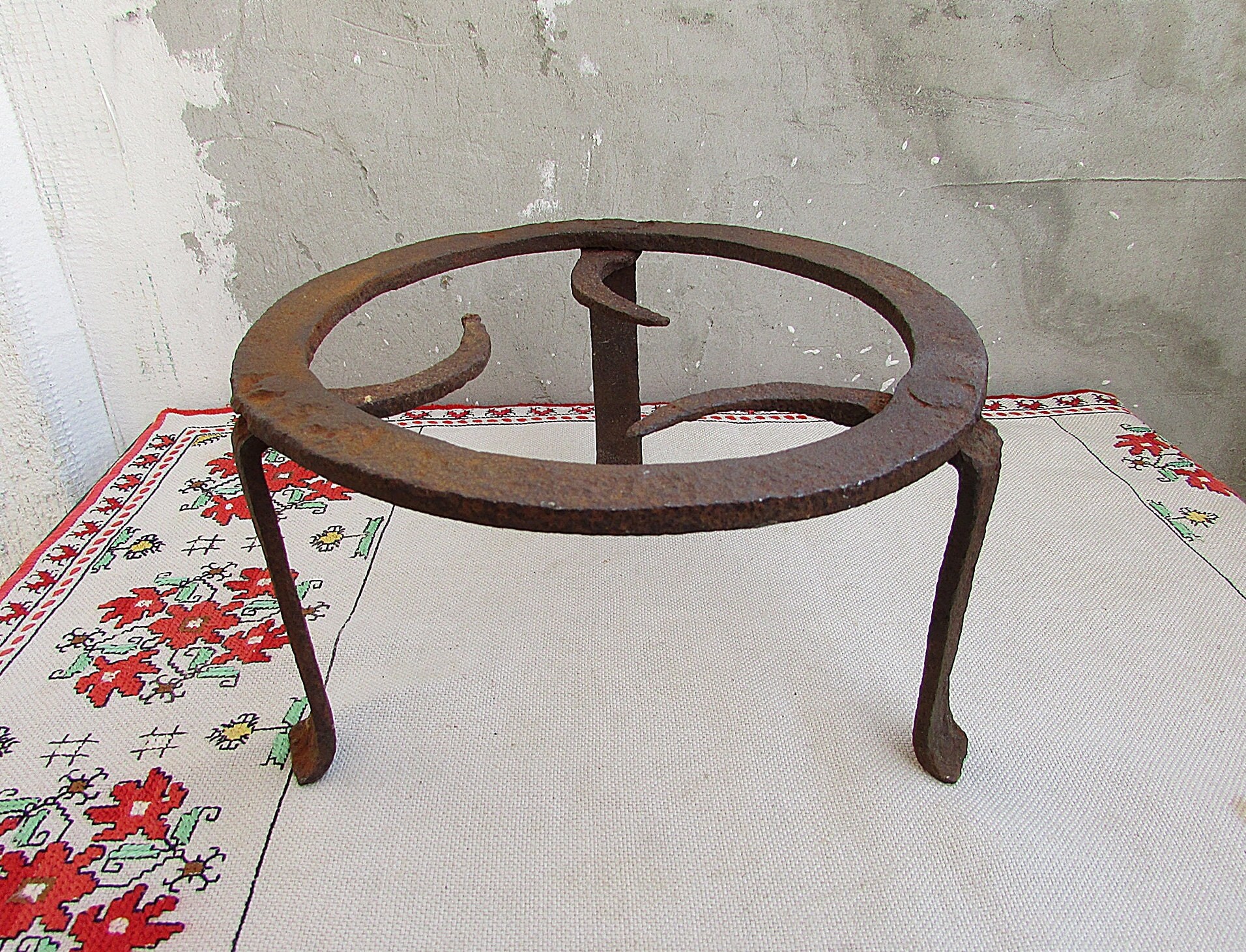 Vintage Round Hand Forged Fireplace Old Antique Primitive - Etsy Israel