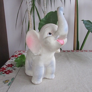 Vintage Süsses Gummi Elefant Spielzeug, Weicher Kautschuk Elefant Spielzeug, Baby Badetier, Retro Gummi Puppe, weicher Quietsch Elefant, USSR Sammlerstück