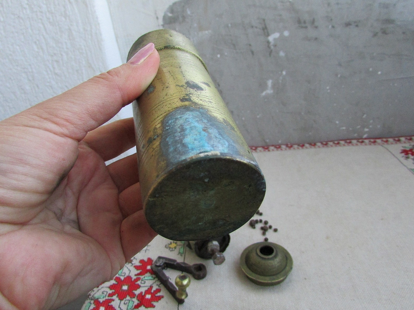 Vintage Brass Pepper Mill Brass Pepper Grinder 3 Vintage Etsy