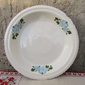 Vintage emaillierte Platte, Vintage Metallplatte, Emaille-Kochpfanne, Emailleschüssel, bulgarisches Emaille-Gericht, Emaillegeschirr, Emaille-Metallplatte
