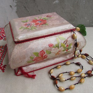 Vintage-Schmuck-Box, Vinyl-Foto-Box, Vinyl-Schmuck-Box, Bildaufbewahrung, Blumen-Box, Schätze-Box, Erinnerungen Lagerung, Geschenk für Sie