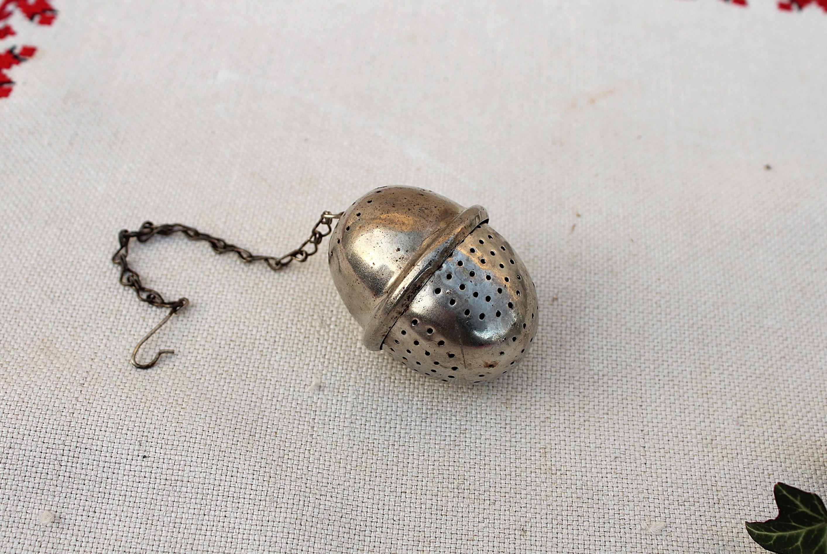 Vintage Tea Strainer, Tea Infuser Spoon, Flatware Tea Stainless Steel, Tea Infuser Mug, Tea Diffuser, Vintage Tea Spoon, Rustic Infuser