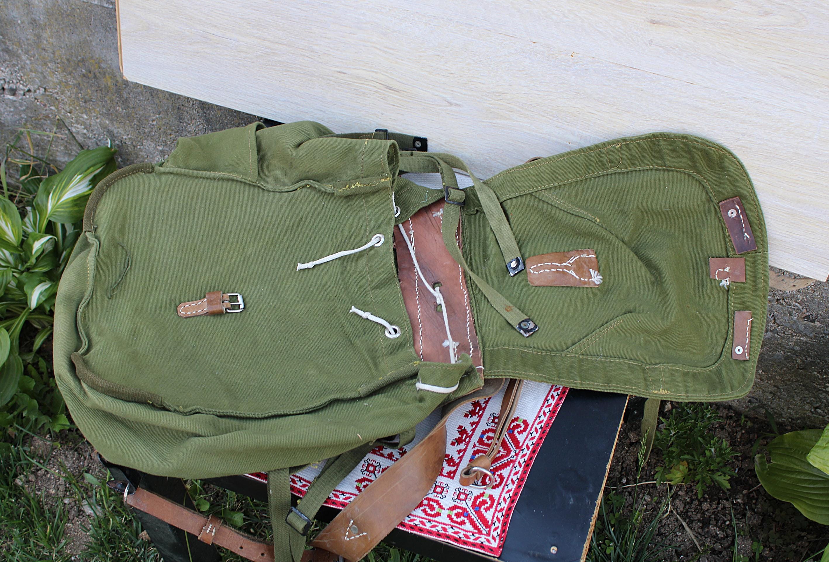 Vintage Military Canvas Rucksack Authentic Military Backpack Large