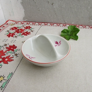 Unique Porcelain Salt and Pepper Cellar‘70s, Double Open Salt Cellar, Porcelain Salt Shaker, Salt and Pepper Holder, Salt Open Container