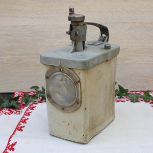 Antique Lantern Railroad Flashlight 1950s, Vintage Three Colors Flashlight, Collectible Signal Lantern, Old Railroad Signal Lamp, RARE Find