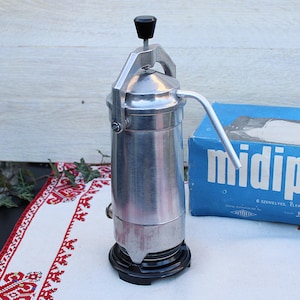 Vintage Coffee Maker, Elecrtric Aluminum Espresso Maker, AUTOFÉM Made in Hungary 80s, Portable Espresso Maker 220V - 300W, WORKING condition