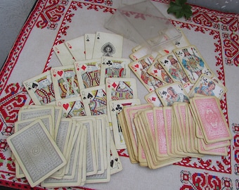 63 Cartes à Jouer Italiennes Anciennes – Jeu Viassone De 1953 – État Neuf Vintage