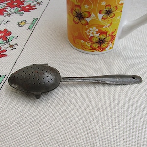 Vintage Tea Strainer, Tea Infuser Spoon #2, Flatware Tea Stainless Steel, Tea Infuser Mug, Tea Diffuser, Vintage Tea Spoon, Rustic Infuser