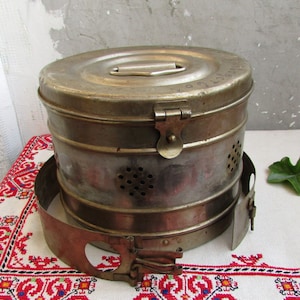 Vintage Medical Sterilizer Box, Stainless Metal Container for Sterilization #2, Syringe Sterilizer, Bottle Sterilizer, Sterilizing Container