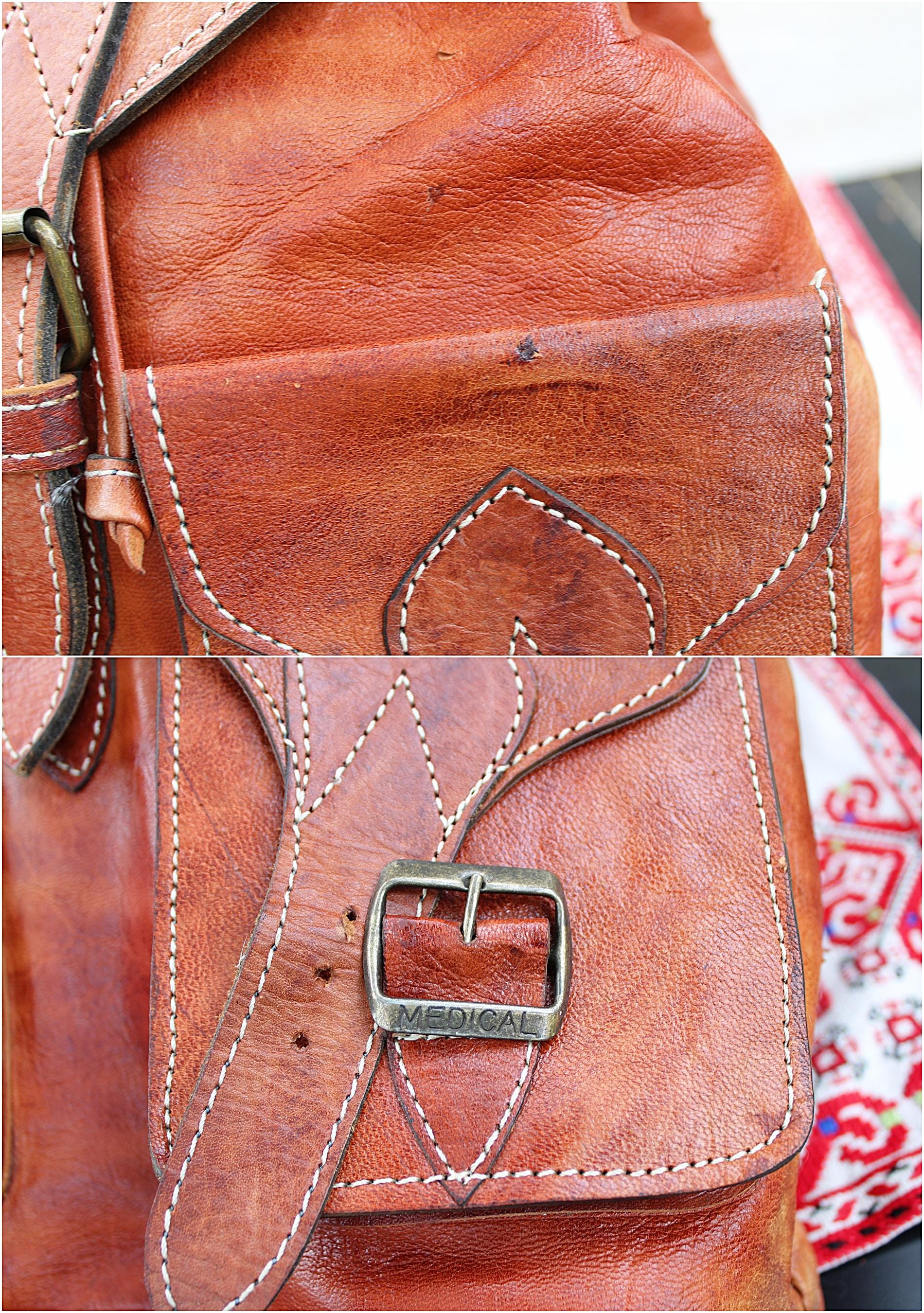 Vintage Brown Leather Book Pack Camping School Day Knapsack Backpack Rucksack 0024_IMG_9763_1200x1200.jpg?v=  main image 2