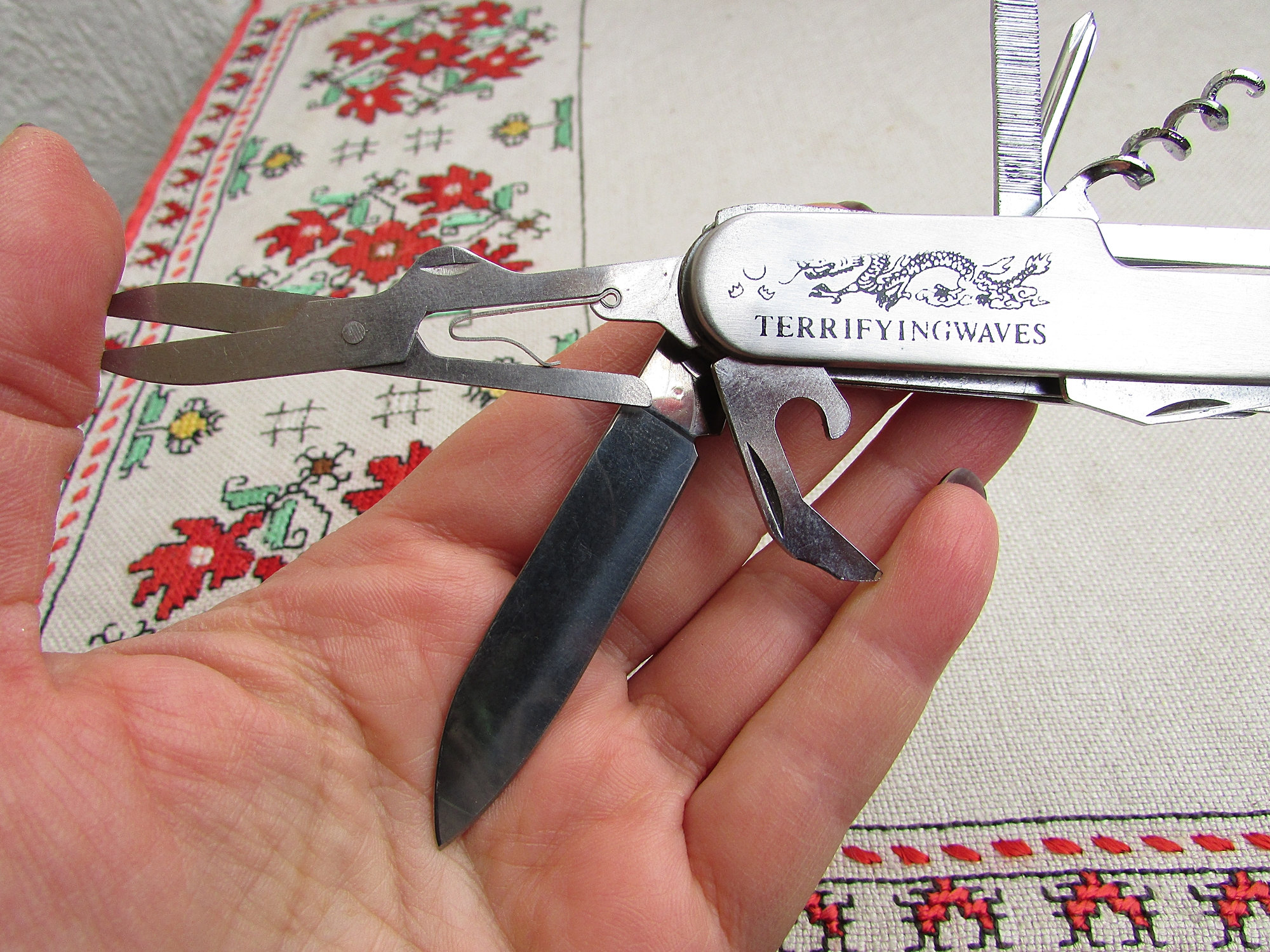 ヴィンテージ ステンレススチール マルチツール ポケットナイフ、11