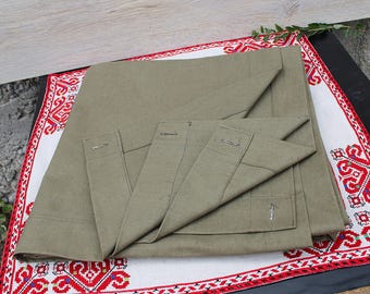 Vintage Military Canvas Tarpaulin 1970s, Waterproof Canvas Tent Poncho 150 x 150, Retro Military Accessory, Bulgarian Army Shelter Tarpaulin