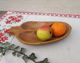 Handmade Decorative Wood Bowl, Handcrafted Wooden Bowl, Vintage Hand Carved Wooden Bowl, Vintage Wooden Decor