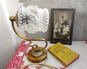 Vintage Night Brass Lamp 70s, Night Desk Lamp, Vintage Electric Table Lamp, Boudoir Lamp, Night Light, Mid Century Decoration, Bedroom Decor
