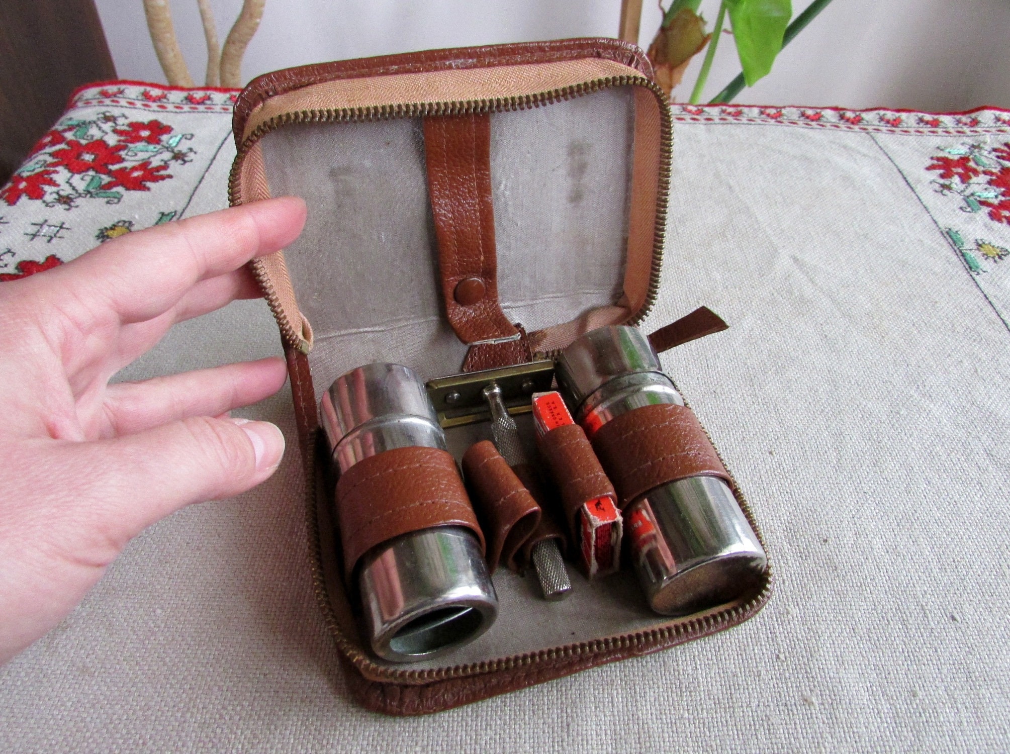 Trousse De Toilette Vintage Prince Gardner - Cuir Marron - Sac De Voyage Homme