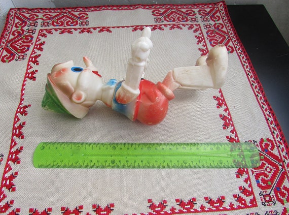 ピノキオ ★ 1970年代もの？ 大きさ約25センチ ビンテージ ディズニー Disney \u201cPinocchio\u201d Cloth Books ピノキオ ビンテージ クロスブックス