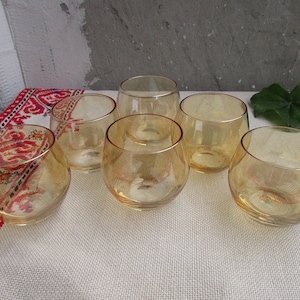 Vintage Shot Glasses, Set of 6 Vintage Stemware 1970s, Clear Glass Shot Glasses, Set of 6 Vodka Glasses, Liqueur Glasses, Retro Bar