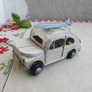 Retro Metal Car Model, Vintage Metal Automobile Classic Auto Vehicle, Handmade Model Car, Antique Model Tin Car, Collectible Car