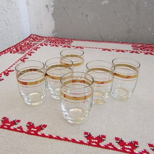 Vintage Shot Glasses, Liqueur Glasses, Set of 6 Vintage Shot Glasses 1970s, Clear Glass Shot Glasses, Set of 6 Vodka Glasses, Retro Bar