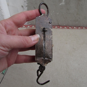 Vintage Salter&#39;s Pocket Balance, Vintage Spring Scale, Antique Brass Scales #3, Metal Weight Scales, Iron Fish Scale, Hanging Pocket Scale