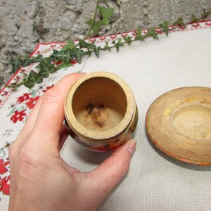 Vintage Hand-Painted Wooden Mushroom Box, Russian Folk Art Toy image 8