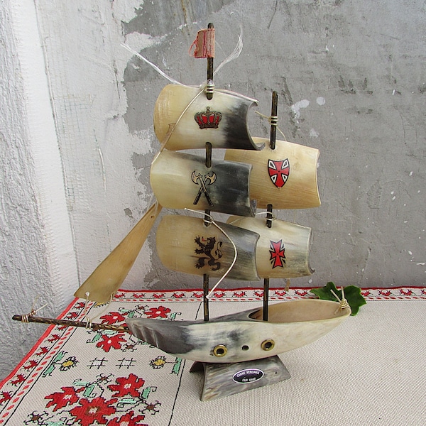 Ship Made of Horn Etsy