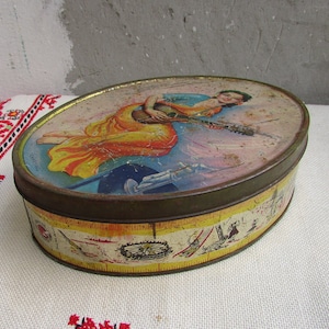 Vintage Tin Hardware Box with Lid, Sheet Metal Box #3, Old Tin Storage Box, Vintage Trinket Box, Tin Keepsake Box, Retro Collectible Tin Box
