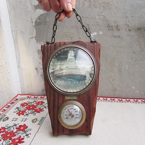 Vintage Wooden Body Thermometer ‘70s, Wall Hanging Thermometer, Indoor Thermometer, Made in Germany, Wooden Thermometer Celsius Scale