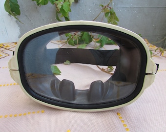 Máscara de buceo vintage &quot;Akvanavt&quot;, máscara de buceo de goma soviética para adultos, máscara de natación antigua, máscara de Skuba de la URSS, media máscara, máscara de buceo de vidrio ovalado