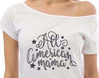 Womens off sholder tshirt 4th of july shirt usa shirt gift for her 4th july fourth of july tshirt for her usa womens 4th of july shirts