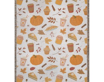 Fall minky Blanket, Fall Throw Blanket Cozy Fall Blanket Fall Bedding Fall Vibes fall Decor pumkin spice fall decorations sofa throw blanket
