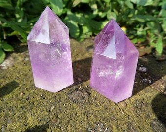 Amethyst crystal point purple amethyst crystal tower self standing crystal curio shelf ornament quartz crystal healing witch wicca