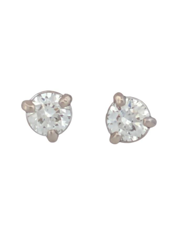 Alma | .44 CTW Natural Diamond Martini Setting Earrings in 14K White ...