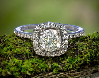 Marissa - .85tctw 14K White Gold Engagement Ring