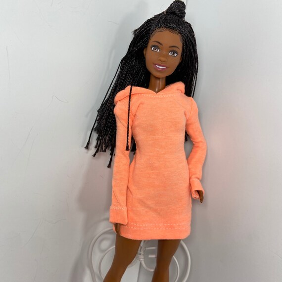 Fashion Doll: Neon Orange Hoodie Dress 