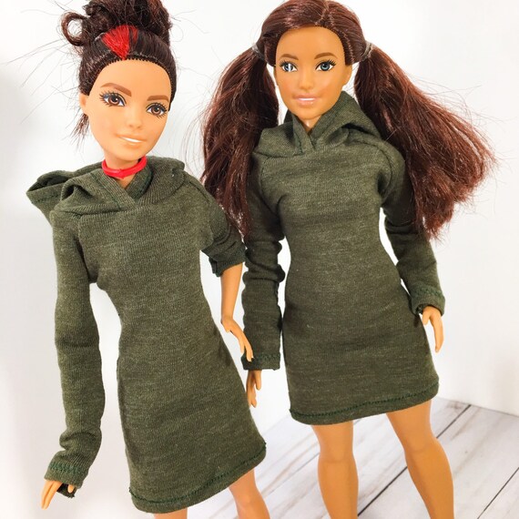 olive green hoodie dress