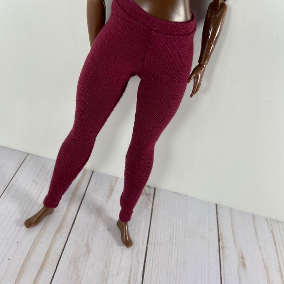 11.5 Inch Curvy Fashion Doll: Burgundy Leggings for Doll | Etsy