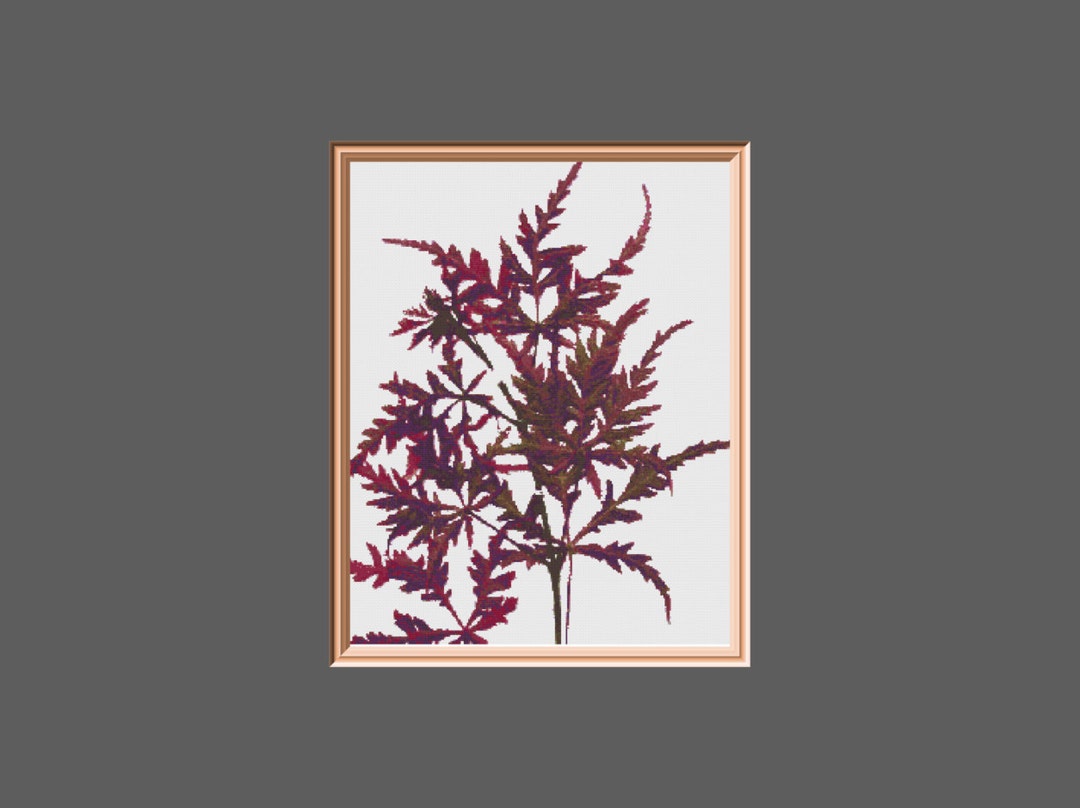 Japanese Maple Leaf Cross Stitch Pattern PDF Instant Download - Etsy