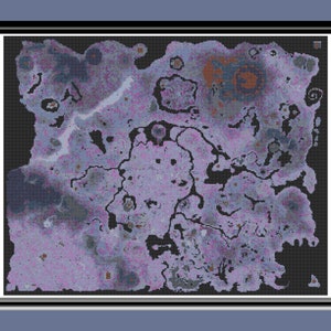 Legend of Zelda: Tears of the Kingdom Depths Mapa świata Wzór krzyżykowy PDF