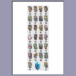 Das ABC der Final Fantasy Kreuzstich PDF-Muster