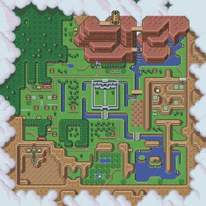 The Legend of Zelda: Link zur Vergangenheit Light World and Dark World Map Pack Kreuzstich PDF Herunterladbare Muster